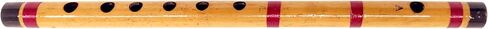 Key A Scale Bamboo Flute with Pink Lines Handmade Bamboo Musical Instrument (40 cm) in Kuwait