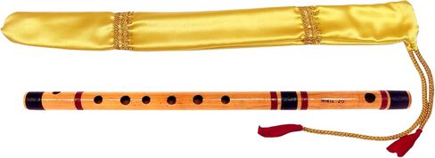 Key A Scale Bamboo Flute with Pink Lines Handmade Bamboo Musical Instrument (40 cm) in Kuwait
