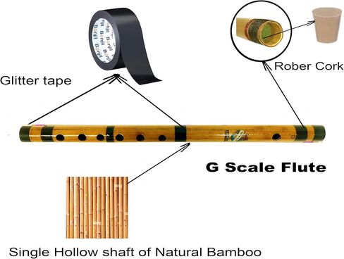 Key G Scale Bamboo Flute with Bag Handmade Bamboo Musical Instrument in Saudi Arabia