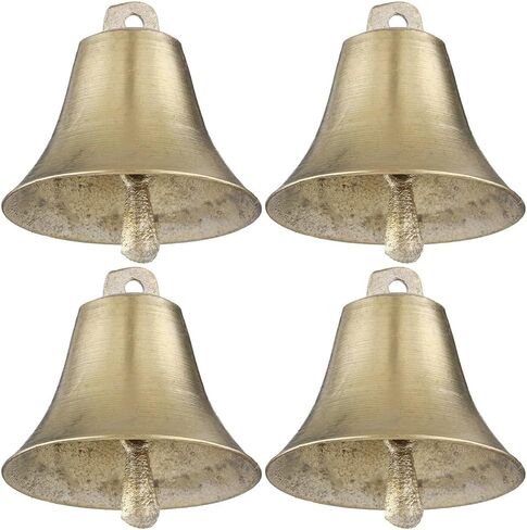 4pcs Cow and Sheep Bells Retro Bells Bell for Farming Grazing Bell Farming Accessory Livestock Hanging Bells Goat Bell Metal Cattle Bells Anti-Theft Loud Bells Loud Cattle Bell in Saudi Arabia