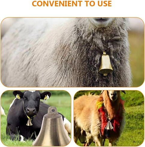 4pcs Cow and Sheep Bells Retro Bells Bell for Farming Grazing Bell Farming Accessory Livestock Hanging Bells Goat Bell Metal Cattle Bells Anti-Theft Loud Bells Loud Cattle Bell in Saudi Arabia