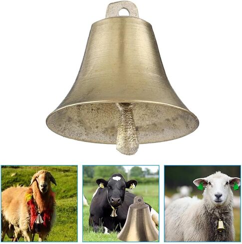 4pcs Cow and Sheep Bells Retro Bells Bell for Farming Grazing Bell Farming Accessory Livestock Hanging Bells Goat Bell Metal Cattle Bells Anti-Theft Loud Bells Loud Cattle Bell in Saudi Arabia