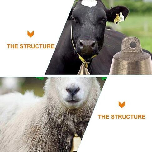 4pcs Cow and Sheep Bells Retro Bells Bell for Farming Grazing Bell Farming Accessory Livestock Hanging Bells Goat Bell Metal Cattle Bells Anti-Theft Loud Bells Loud Cattle Bell in Saudi Arabia