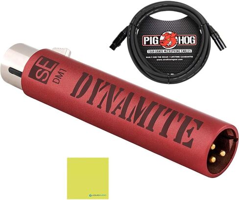 sE Electronics DM1 Dynamite Ultra-slim Active Inline Preamp Bundle w/Pig Hog PHM10 8mm Mic Cable and Liquid Audio Polishing Cloth in Saudi Arabia