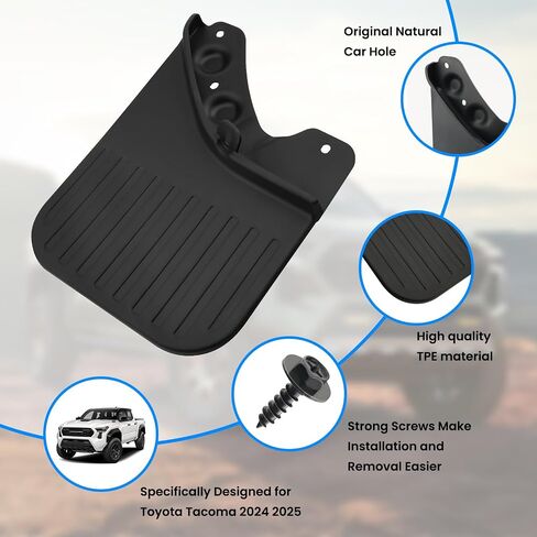 Mud Flaps Fit for Tacoma 2024 2025, Mud Guards 4pcs Hard Fender Guards Compatible with Toyota Tacoma Accessories 2024 2025 in Saudi Arabia