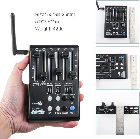 وحدة تحكم DMX صغيرة 512 وحدة تحكم DMX لاسلكية، وحدة تحكم DMX وأضواء، 54 قناة صغيرة محمولة للتحكم de Luces dj in Kuwait