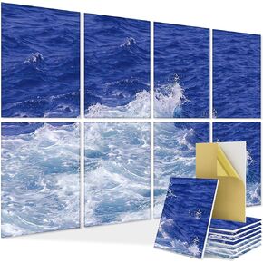 Art Acoustic Panels,48" x 32" Self-Adhesive Soundproof Wall Panels,8 Pack Decorative Sound Absorbing Acoustic Wall Panels for Living Room, Home& Offices (Fire Cloud)