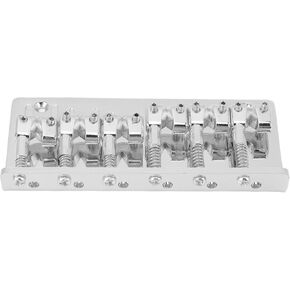 LiebeWH 6 String Zinc Alloy Bass Bridge Adjustable Multifunctional Vintage Electric Bass Bridge Replacement Parts (Gold), LiebeWH6swm52ge3h-13