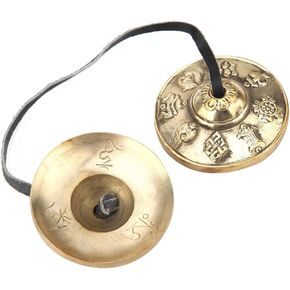 Meditation Chime Bell, Brass Lightweight Portable Tingsha Cymbals Bells Relaxation Musical Instruments for Percussion Instrument