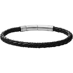 Fossil Men's All Stacked Up Brown Leather Multi-Strand Bracelet, Color: Brown (Model: JF04702040)