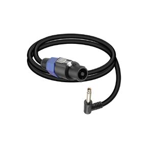 GELRHONR SpeakOn NL4FC Male to 90 Degrees 6.35mm Male 1/4 Speaker Cable,Twist Lock,for Professional Stage Speakers, High-Power Speaker Applications: Stage Displays, Indoor Speakers, （0.5m