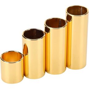 4pcs/Set Guitar Slides for Electric Guitar, Metal Slide Bar Guitars String Slides Golden