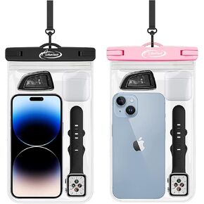 Large Universal Waterproof Case, AiRunTech Waterproof Phone Pouch Compatible with iPhone 14 Pro Max/13/12/11/XR/X/SE//8/7, Galaxy S22/S21, Note 20 Pixel/OnePlus Underwater Phone Protector Vacation
