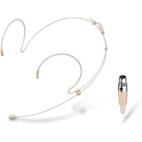 Headset Microphone Double Over Ear Earset Over Ear Headworn Mic Compatible with Shure Wireless System Bodypack Transmitter with 1.2m Cable Windscreen Mini XLR 4 Pin TA4F Plug