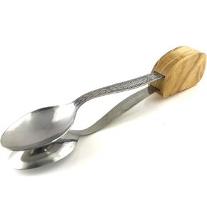 Traditional Irish Percussion Folk Session Stainless Steel Musical Spoons - Beech Wood