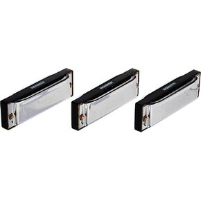 HOHNER 3P1501BX Bluesband Pro Pack, Keys of G, A, & C, Stainless steel