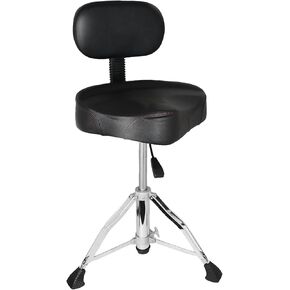 Drum Throne with Backrest,Portable Removable Drum Chair Seat,Heavy Duty Hydraulic Motorcycle Style Drum Throne Drum Stool for Drummer Adults