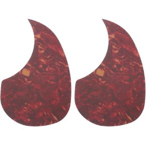 MECCANIXITY 2 Pcs Acoustic Guitar Pickguard Guitar Guard Plate Fit 38 Inch Self Adhesive Right Handed Acoustic-Electric Guitar Parts 96x158mm Water Drop Shape Transparent