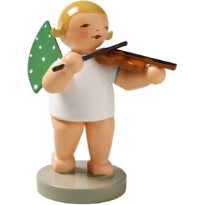 Wendt & Kuhn Blonde Hand Painted Grunhainichen Angel Violin Figurine