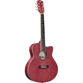 PyleUsa Beginners 6-String Acoustic Guitar-36 Cutaway Body with Accessory Kit (Purple), Left, (PGA550CAPU.5)