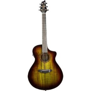 Breedlove Pursuit Exotic S Concert 6-String Myrtlewood Wood Top Acoustic Guitar Limited Edition with Slim Neck and Pinless Bridge (Right-Handed, Earthsong)