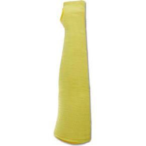 MAGID KEV24TSW CutMaster Kevlar Machine Knit 3-1/2" Extra Wide Protective Sleeves with Thumb Slot, Yellow, 24" Length, Free