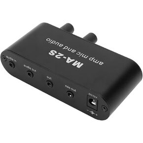 Sound Preamplifier Dynamic Microphone Preamp Small Stereo Audio Preamplifier with 3 Output Ports for Enhanced Sound Amplification Ideal for Podcasting and Streaming