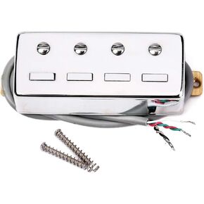 Alnicov 4 String Bass Guitar Magnetic Pickup Replacement,Chrome