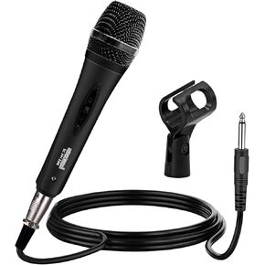 5 CORE Microphone XLR Dynamic Mic Karaoke Singing Handheld Microfono Wired Professional Unidirectional 1/4 Plug in Cord Connection for Vocal DJ Music - PM-286