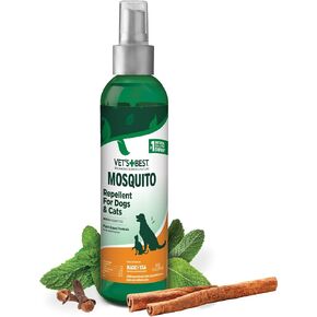 Vet's Best Mosquito Repellent for Dogs and Cats | Repels Mosquitos with Certified Natural Oils | Deet Free | 8 Ounces