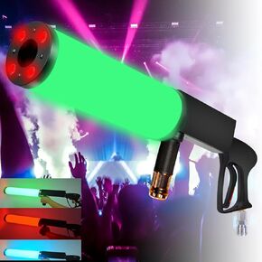 Fog Machine, CO2 Handheld Smoke Machine, Jet Machine with 7 Colorful LED Lights Effect, Perfect for Wedding, Halloween, Party and Stage Effect, Christmas