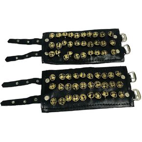 Dancing Ghungroo Kathak bells ankle bells Black leather pad pair Three Line Ghungroo (30+30) Kathak dance ghunghroo dancing brass bells (16 NO.) musical bells for classical dancers Bharatnatyam