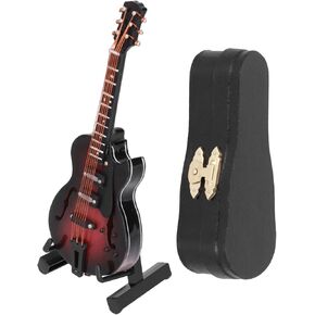 Guitar Model Mini Exquisite Musical Instrument Decorative Handicraft Ornament Mini Musical Instrument Ornaments Gifts Musical Instrument Gift Desktop Simulation for Home Office Decoration