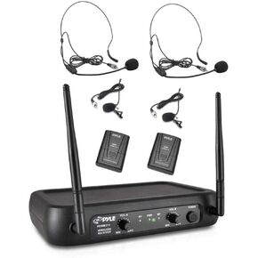 Bodypacks, Lavaliers, Headsets VHF Wireless Microphone System (2 Pack)
