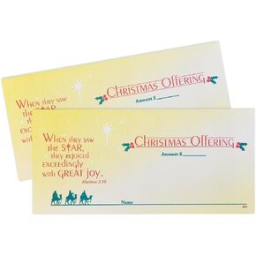 Christmas Offering Envelopes for Church (100)