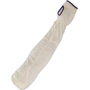 MAGID NH22TSG Nyguard Standard Gusset Machine Knit Sleeves with Thumb Slot and Elastic Closure, Natural, 22" Length (Pack of 24)