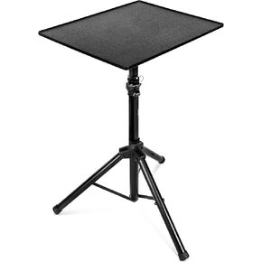 ProMaster Adjustable Tripod Projector Stand - Height Adjustable Projector Floor Stand for Outside Use, Laptop Tripod Mount, Portable Projector Stand Table, DJ Equipment Stand - Black
