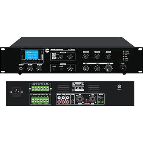مضخم صوت FA-350Z ثلاثي المناطق مع ATT/Mp3/USB/FM/بلوتوث، أسود؛ مخرج طاقة مصنف 350 وات RMS؛ استهلاك الطاقة 500 واط؛ رنين الإعلان المسبق والتحكم في مستوى الصوت؛ حامل حامل مقاس 19 بوصة