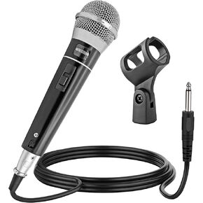5 CORE Microphone Dynamic Vocal Handheld Mic Cardioid Unidirectional Microfono w On Off Switch + XLR Audio Cable for Singing Karaoke Public Speaking & Parties PM 100