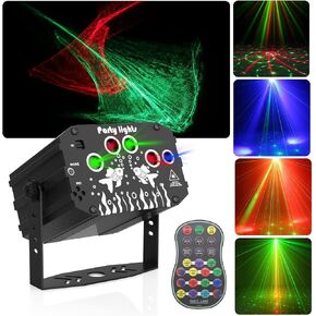 أضواء الحفلات DJ ديسكو ضوء المسرح، صوت BESFAN المنشط مع جهاز التحكم عن بعد ضوء الليزر القوية لديكورات عيد الهالوين in Kuwait