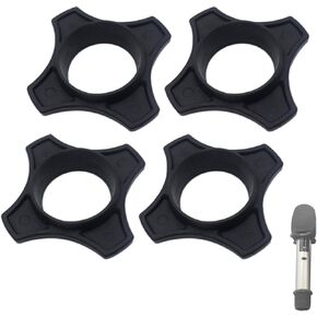 4 Pack Reusable Wireless Microphone Protection Rings, Anti-Rolling Silicone Holder Accessories for KTV Mic Device, Shakeproof Design Protects Against Falling & Slipping, Black