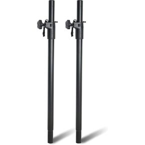 Sound Town 2-Pack Crank-Up Adjustable Height Speaker Subwoofer Poles (34"-57") with 35mm & M20 Mount Adapters, Carry Bag, 100 LB Load Capacity, Black (STSDA-56CU-PAIR)