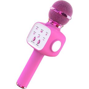 FDY Bluetooth Kids Adult Karaoke Microphone, Wireless Bluetooth Microphone, Variable Sound Karaoke Microphone Portable Speaker, Suitable for 3-13 Years Girls Boys Christmas Birthday Gift - Q8 Black