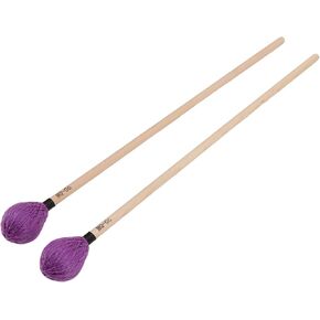 1 Pair Medium Hard Yarn Head Marimba Mallets with Maple Handles Percussion Vibrophone Mallets Yarn Drum Sticks MQ‑06()