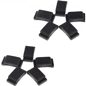 10pcs Black Rubber Guitar Pick Holder /2PC Keychain guitar picks holder + 10 Celluloid picks thickness thin medium guitar pick bag case (10pcs Black Rubber Pick Holder)
