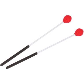 1 Pair Marimba Percussion Mallets Hard Yarn Head Marimba Malleta for Beginners Accessory(Red)