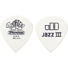 Dunlop Tortex .88mm Jazz III 12 Pack White
