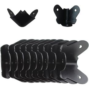 TAODAN 10PCS Cabinet Speaker Corner Protector Black Round Metal Plate Suitable for Audio Equipment Airline Case Tool Case and Luggage