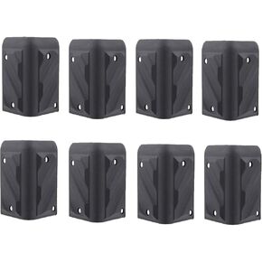 MIYAKO 3" inches Cabinet Speaker Corners Protector - Stackable Heavy Duty ABS Plastic Box Protector Universal Fit for any Type or Size Unit Ideal for Protection of your Valuable Item Set of 8 (21-803)