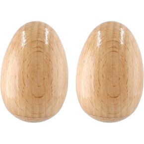 مجموعة من 4 قطع من هزاز البيض الخشبي الطبيعي من Litoexpe، أدوات إيقاعية موسيقية لتزيين الحرف اليدوية لعيد الفصح (لون طبيعي) in Kuwait